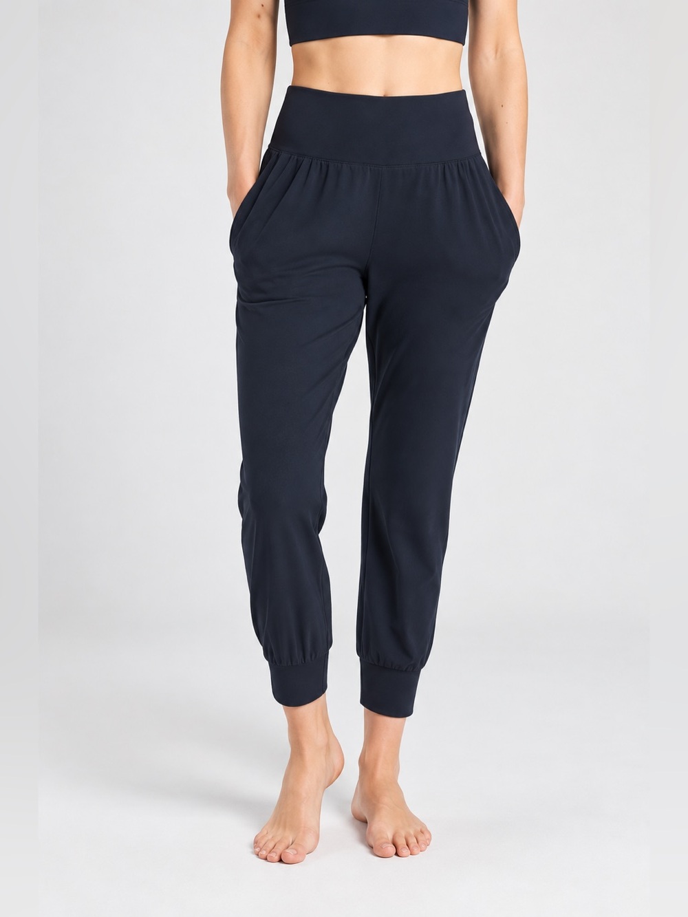 Athleta Cruise Black Powervita High Rise Yoga Active Joggers Size Medium